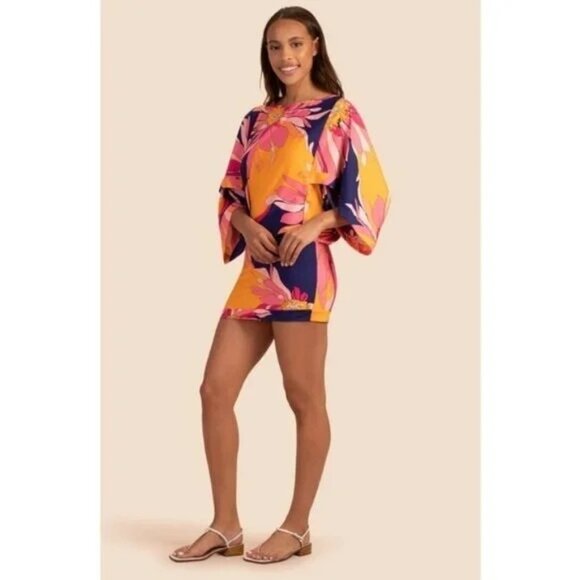 Trina Turk Swim Swim Cover Up Floral Dress Size Medium New With Tag - Picture 2 of 7